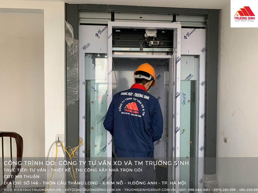 Thang máy 450kg phù hợp với nhà ở quy mô từ 4 - 6 tầng